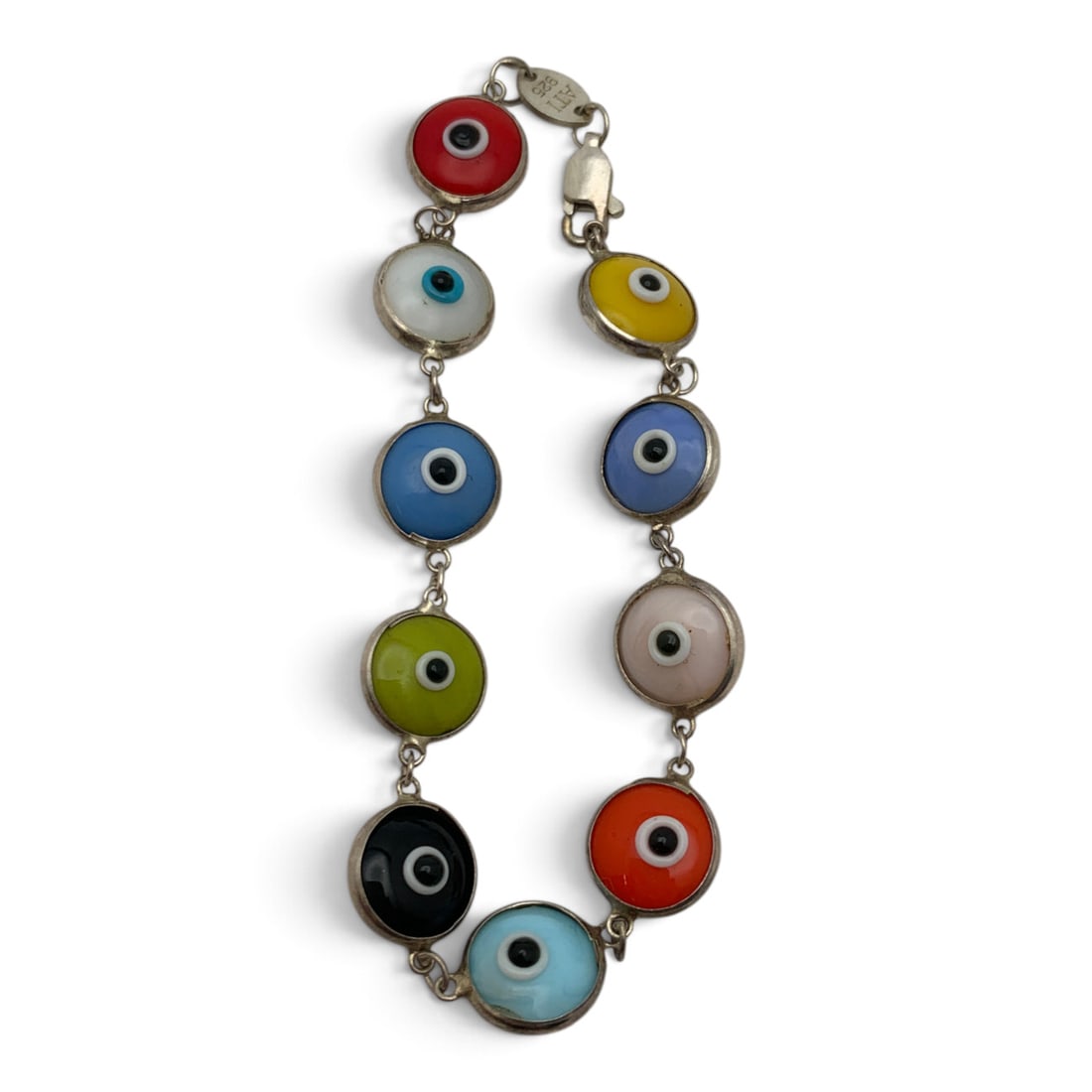 Sterling Silver Evil Eye Bracelet - 2