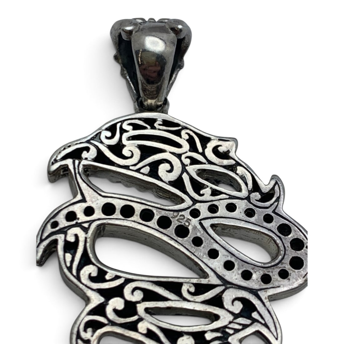 Sterling Silver Textured Pendant - 4
