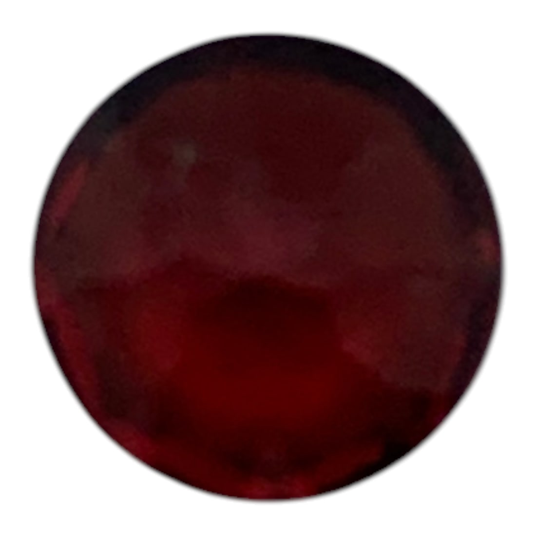 Faceted Red Round Cut Garnet Gemstone - 2