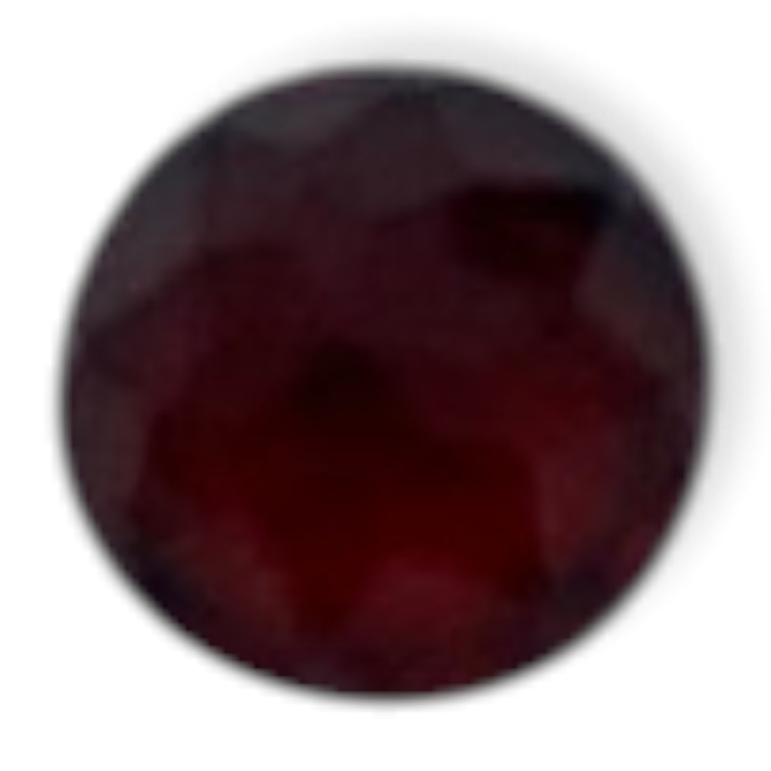 Faceted Red Round Cut Garnet Gemstone - 2