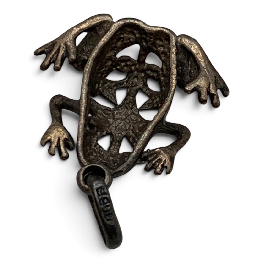 Vintage Silver Frog Pendant - 3