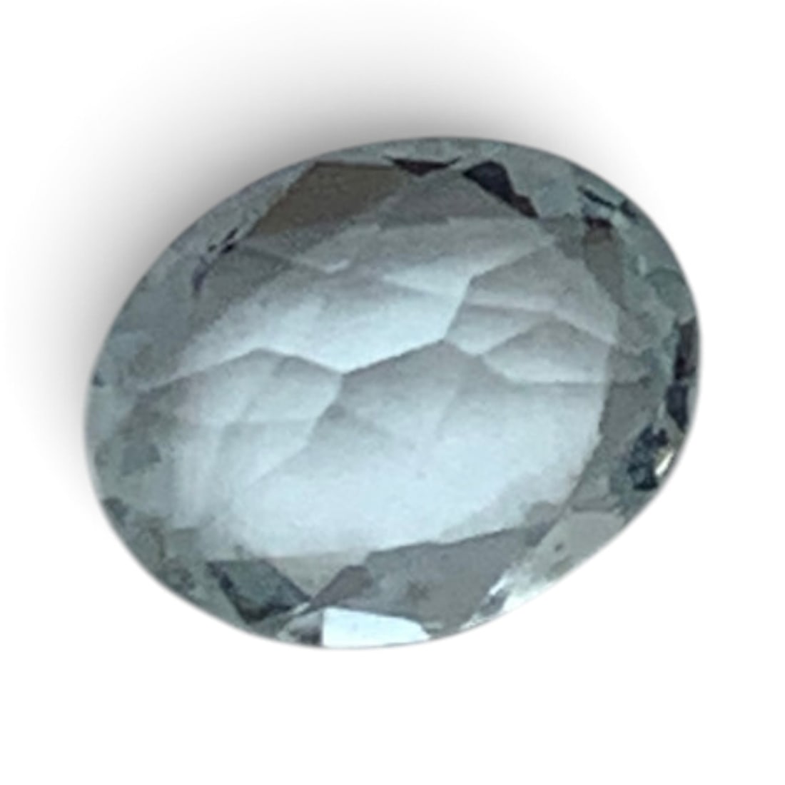 Faceted Light Blue Quartz Gemstone - 2
