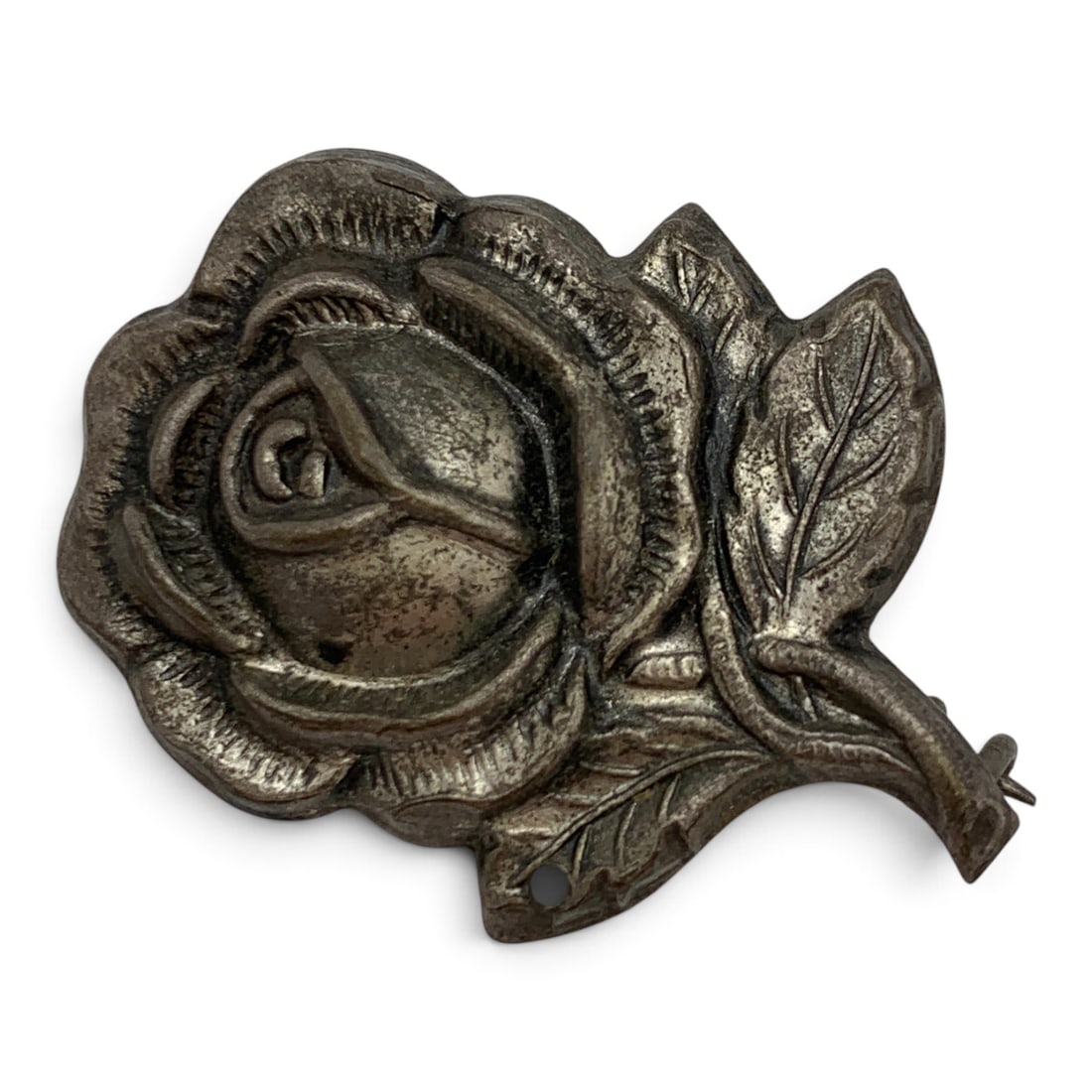 G Frosi Milano Silver Floral Pin: Vintage G Frosi Milano Silver Pin Featuring A Rose MotifTests Silver - 1 3/8" Long - 3.4 Grams