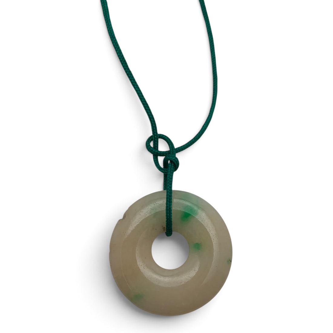 Carved Chinese White/ Green Jade Pendant (1 of 4)