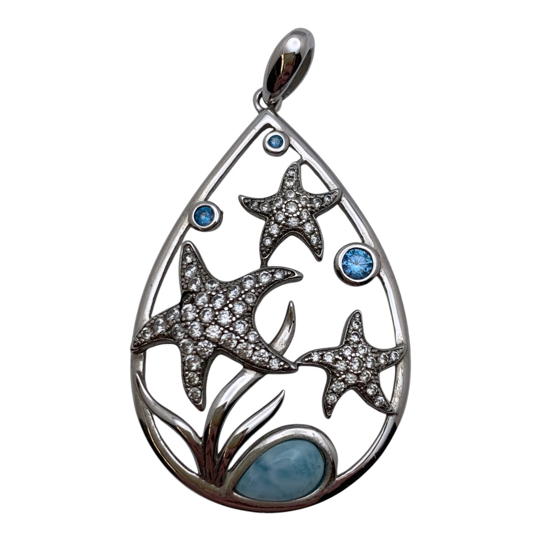 Sterling Silver Starfish Theme Pendant - 2