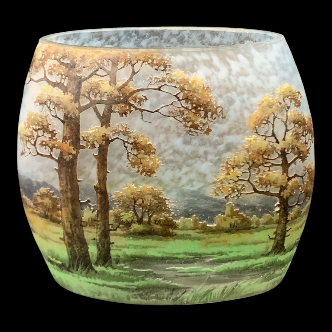 Circa. 1904 Nancy Daum Paysage Cameo Vase - 10