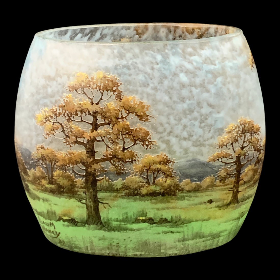 Circa. 1904 Nancy Daum Paysage Cameo Vase (1 of 11)