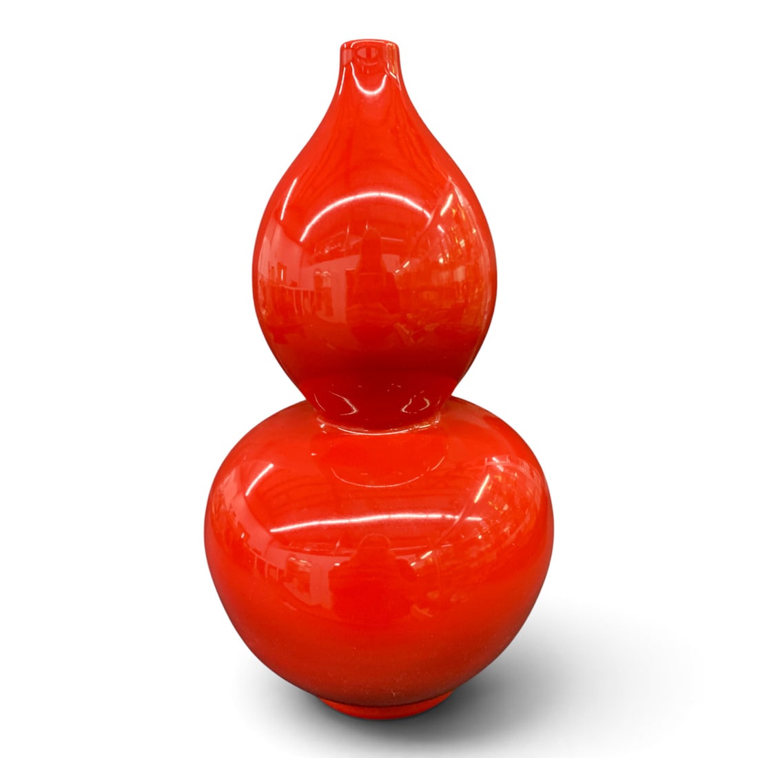 Signed Chinese Red Porcelain Vase - 2
