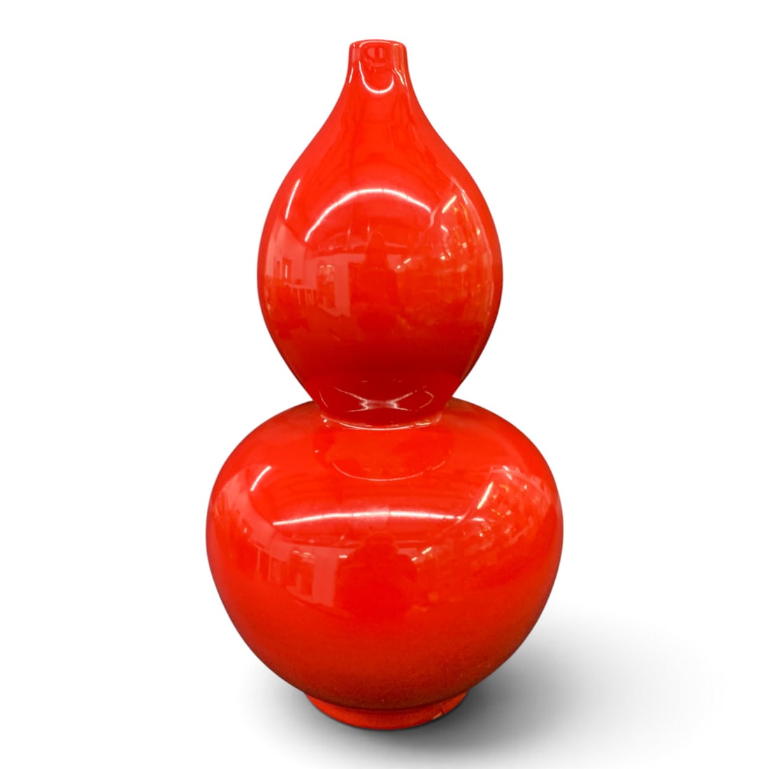 Signed Chinese Red Porcelain Vase - 3
