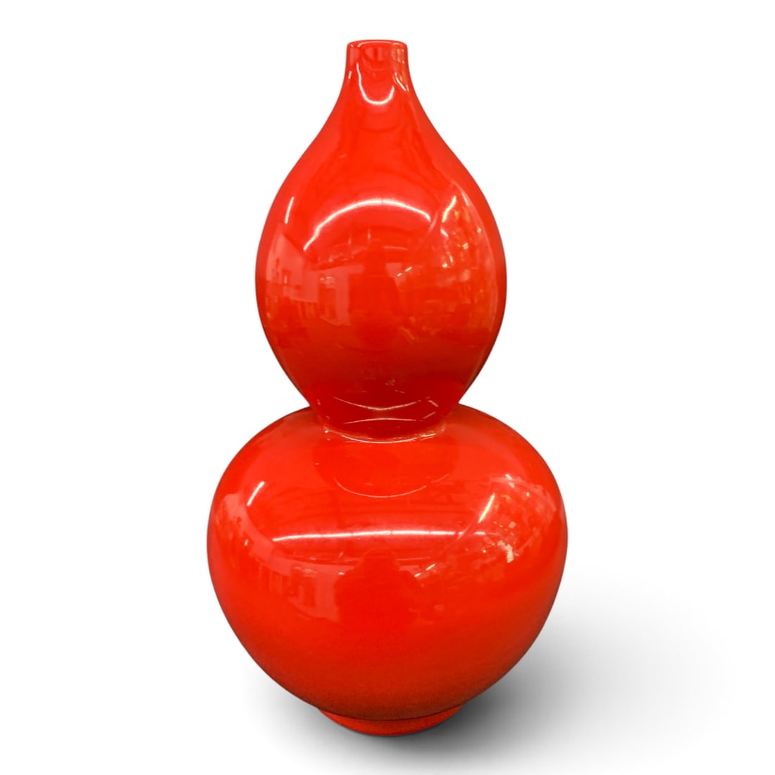 Signed Chinese Red Porcelain Vase - 4