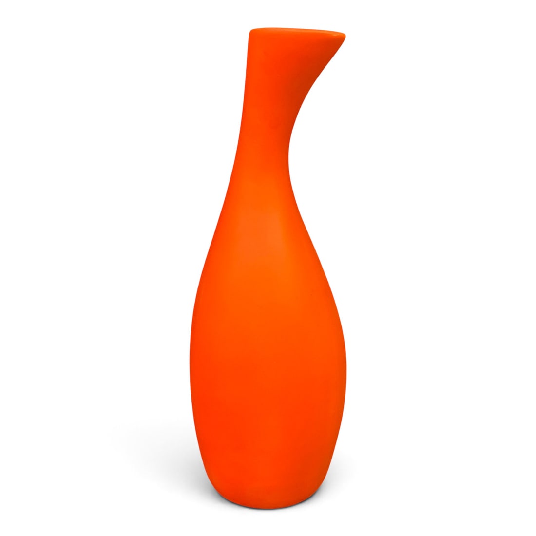 Chinese Orange Ceramic Vase - 2