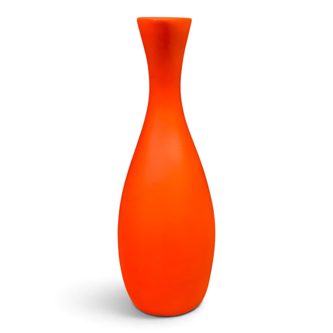 Chinese Orange Ceramic Vase - 3