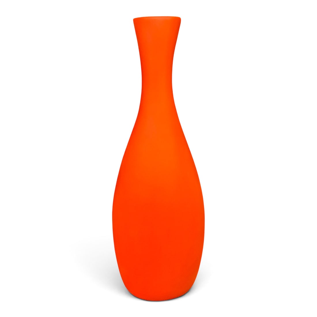 Chinese Orange Ceramic Vase - 5