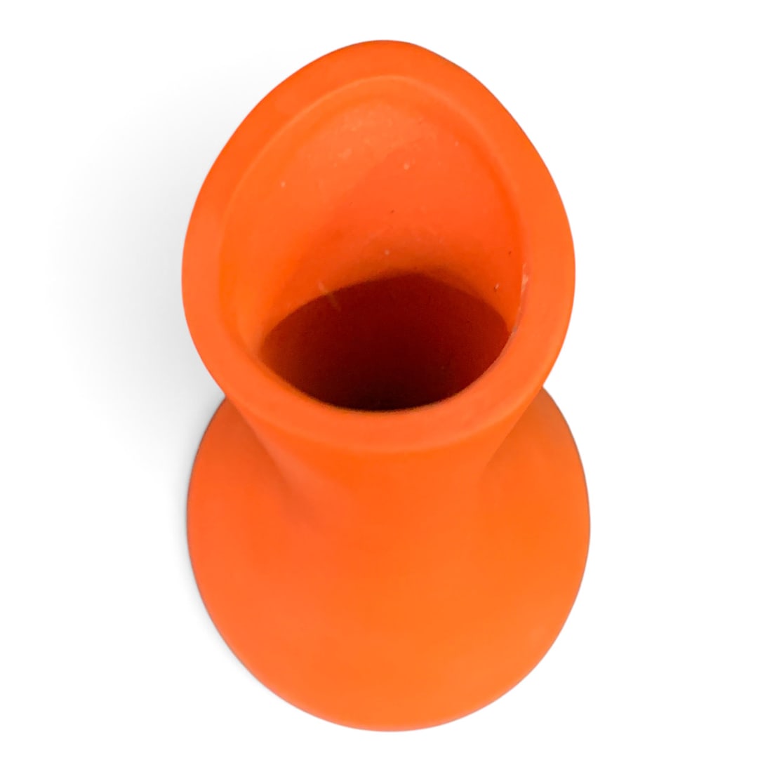 Chinese Orange Ceramic Vase - 6