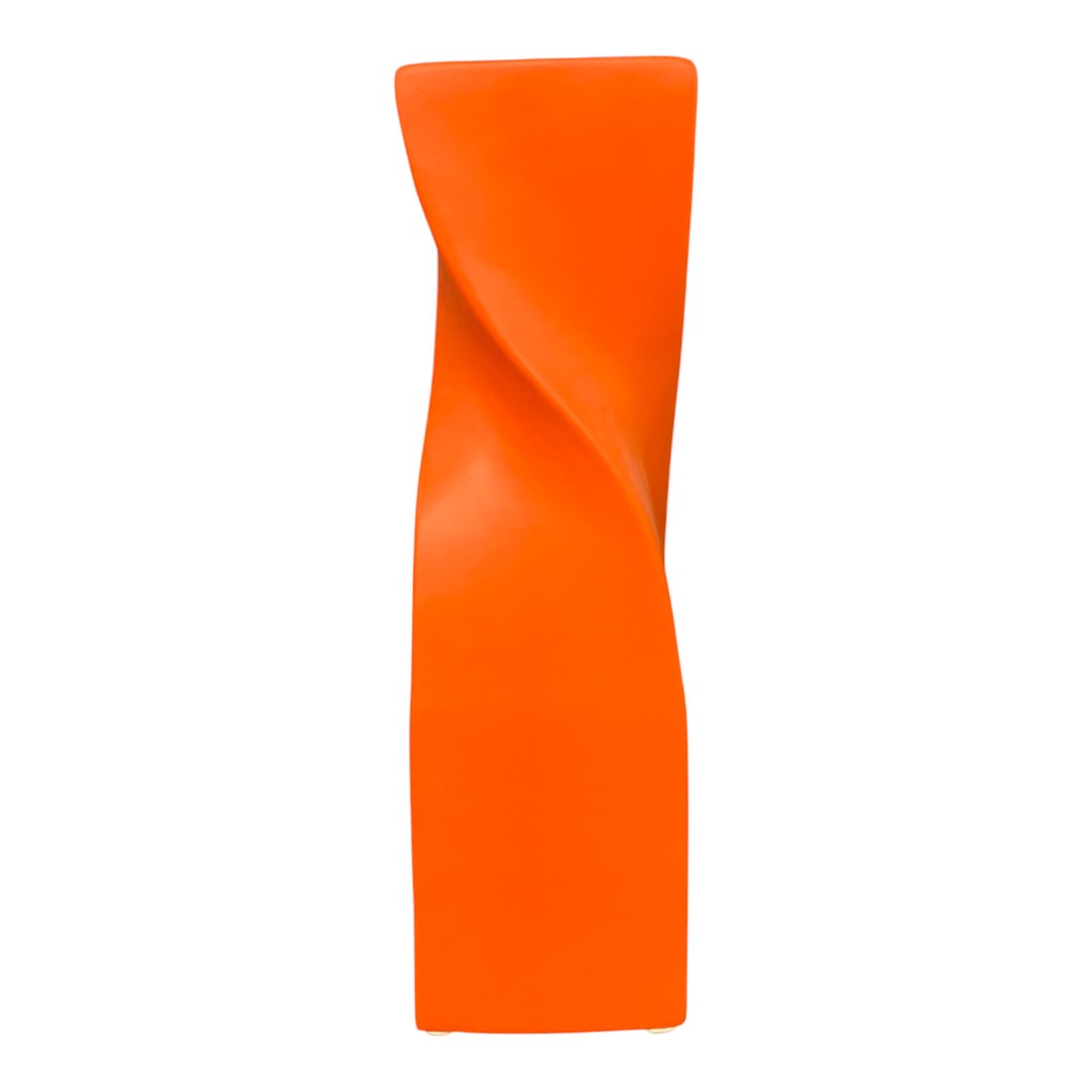 Chinese Orange Ceramic Vase - 2