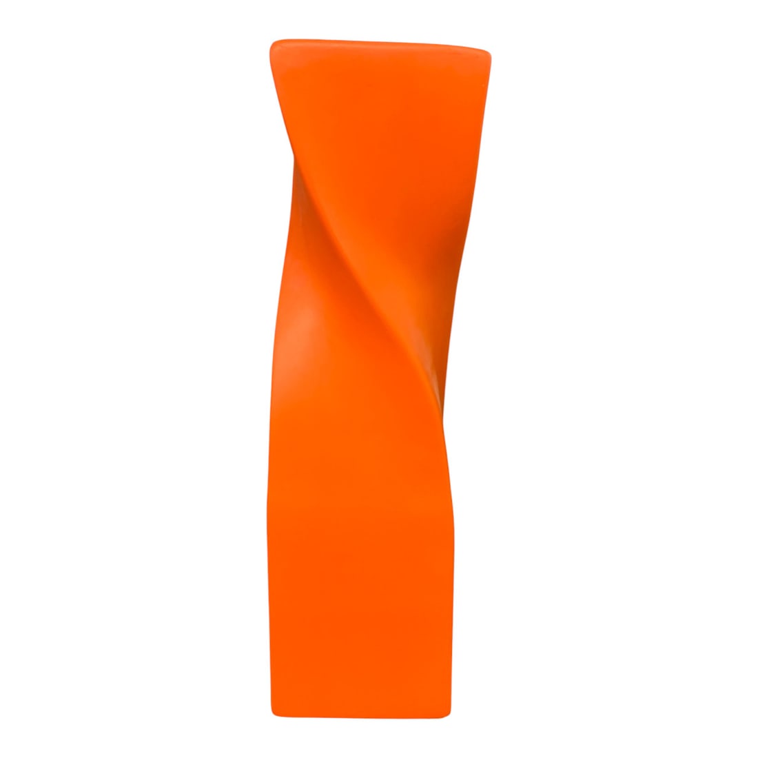 Chinese Orange Ceramic Vase - 3