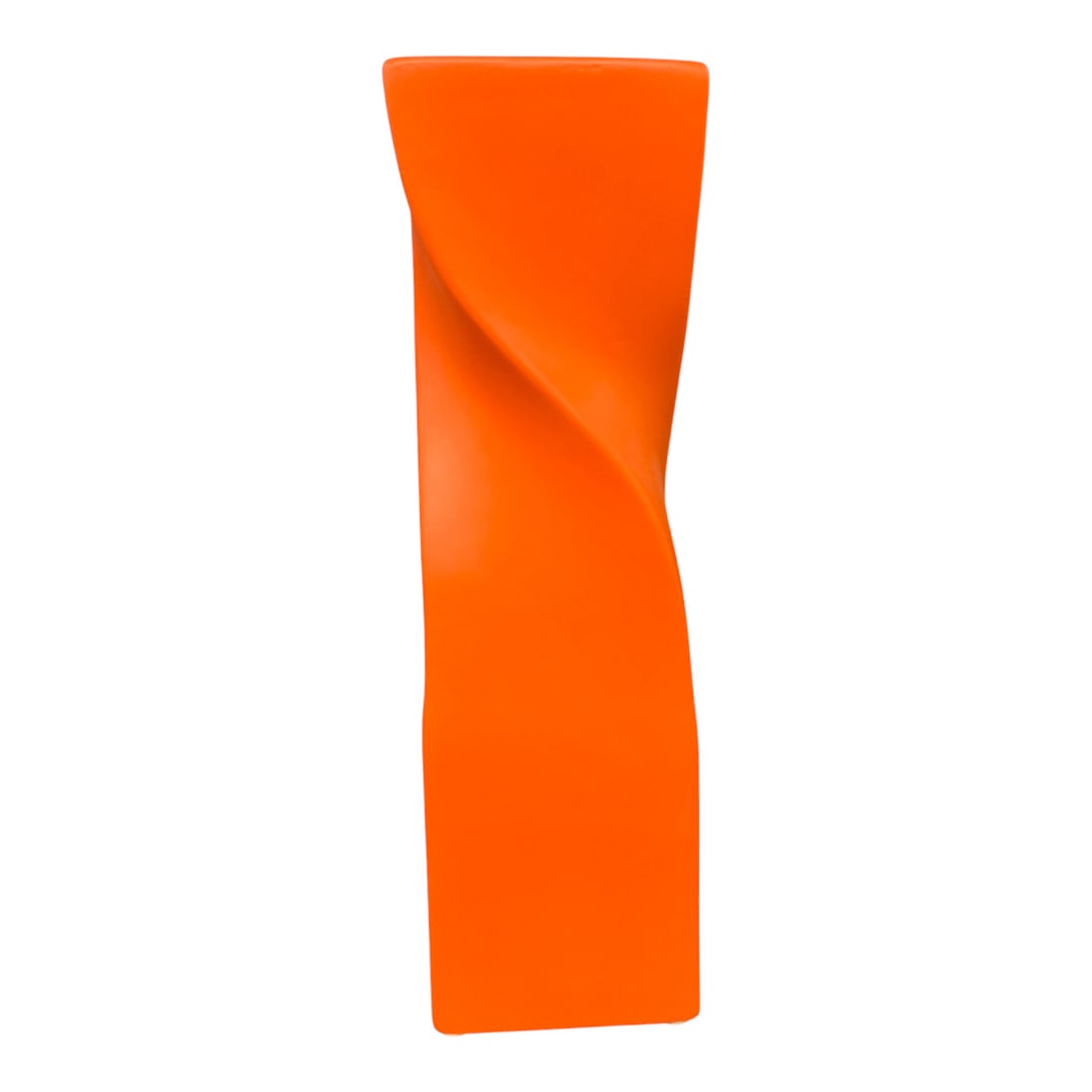 Chinese Orange Ceramic Vase - 4