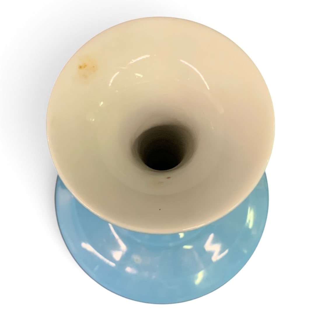 Signed Chinese Blue Ceramic Vase - 5