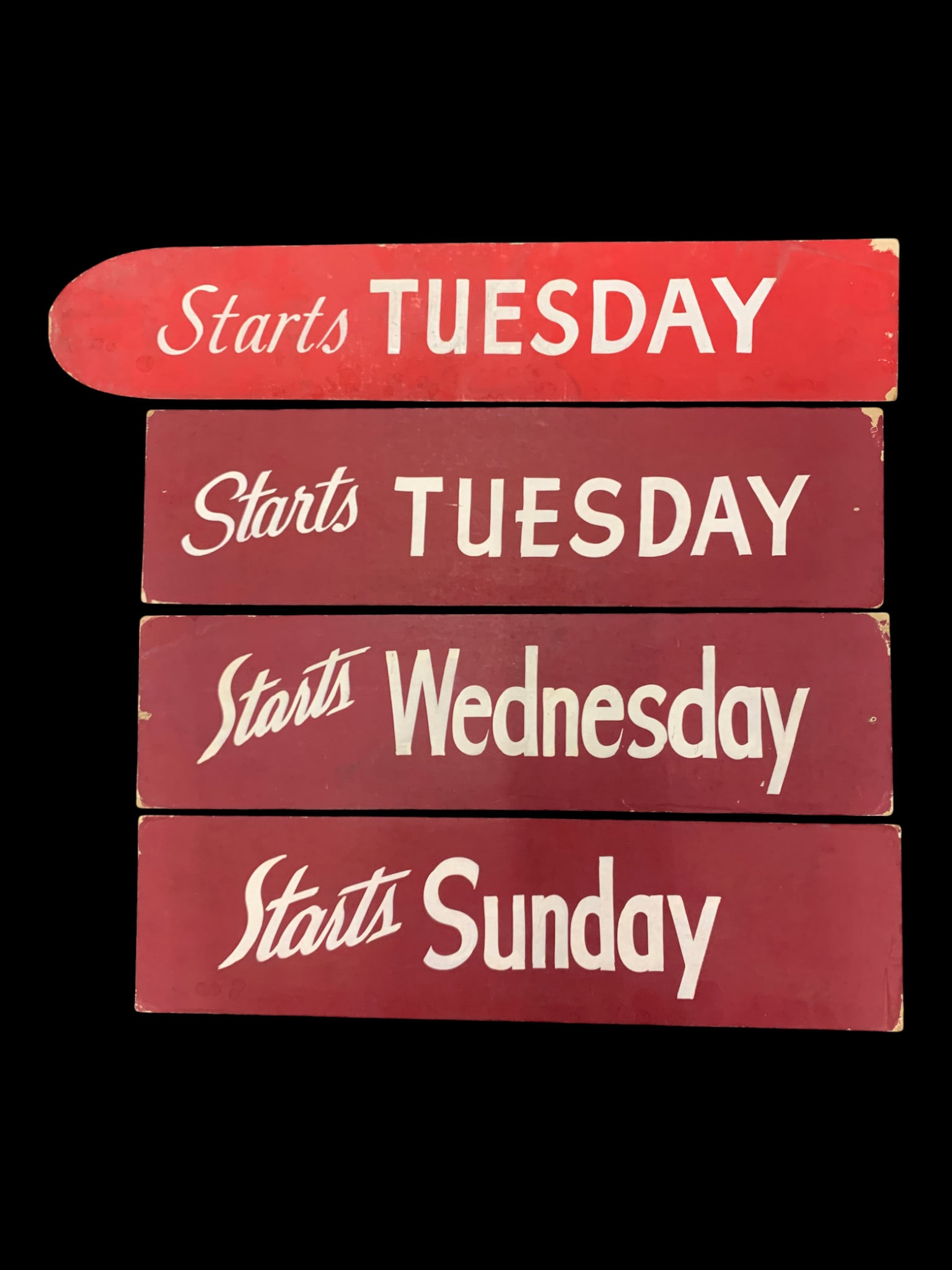 4 Cardboard Promotional Display Pieces: 4 Cardboard Promotional Display Pieces19 1/4" & 22 1/8" Long