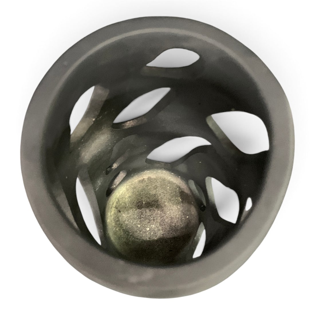 Chinese Black Ceramic Vase - 6