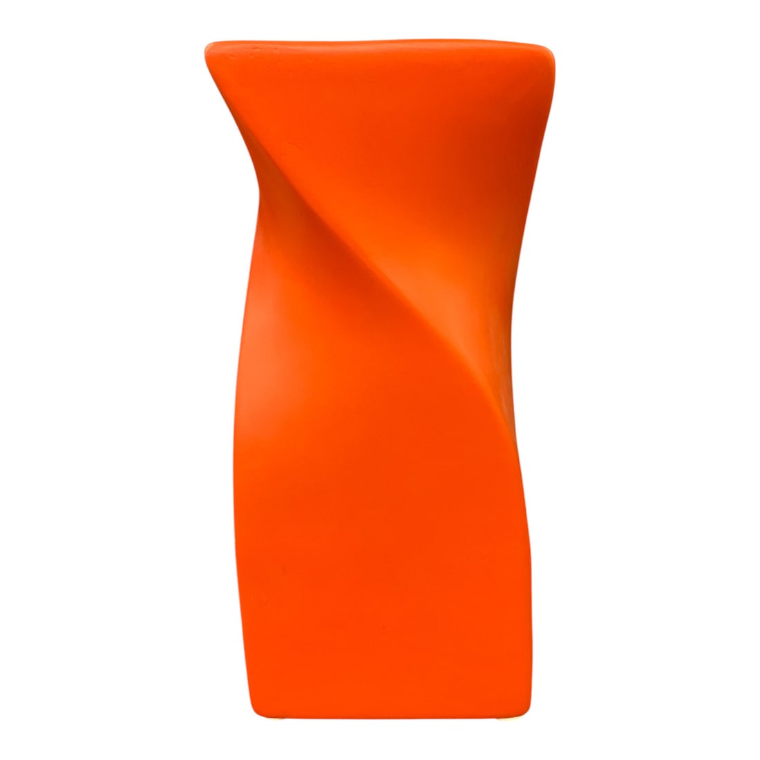 Chinese Orange Ceramic Vase - 2