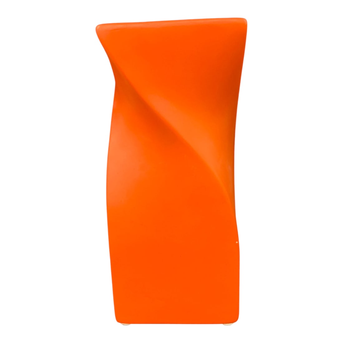 Chinese Orange Ceramic Vase - 5