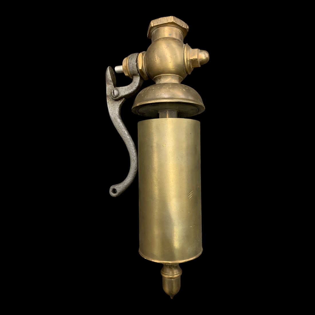 Vintage Single-chime Brass Steam Whistle: Vintage Single-chime Brass Steam Whistle With An Operating Lever13 1/2" LongShows Wear