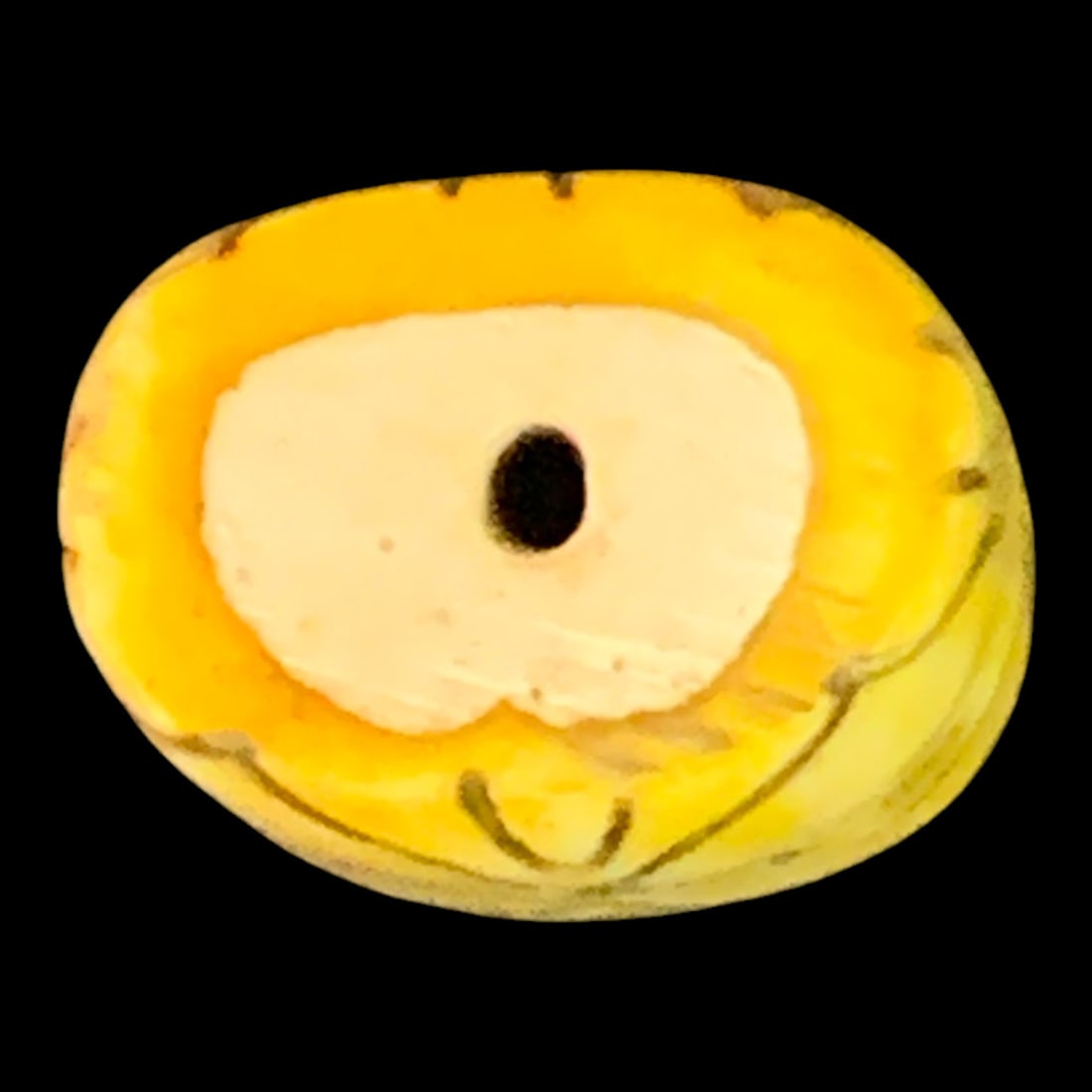 Yellow Hand-carved Bone Toggle - 5