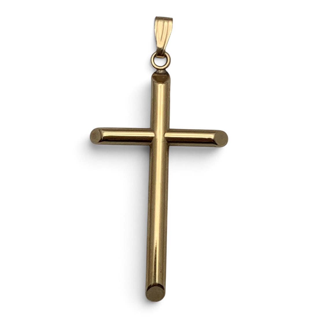 14k Yellow Gold Cross Pendant: 14k Yellow Gold Cross PendantMarked: 14k - 1 1/2" Long - 0.5 Dwt