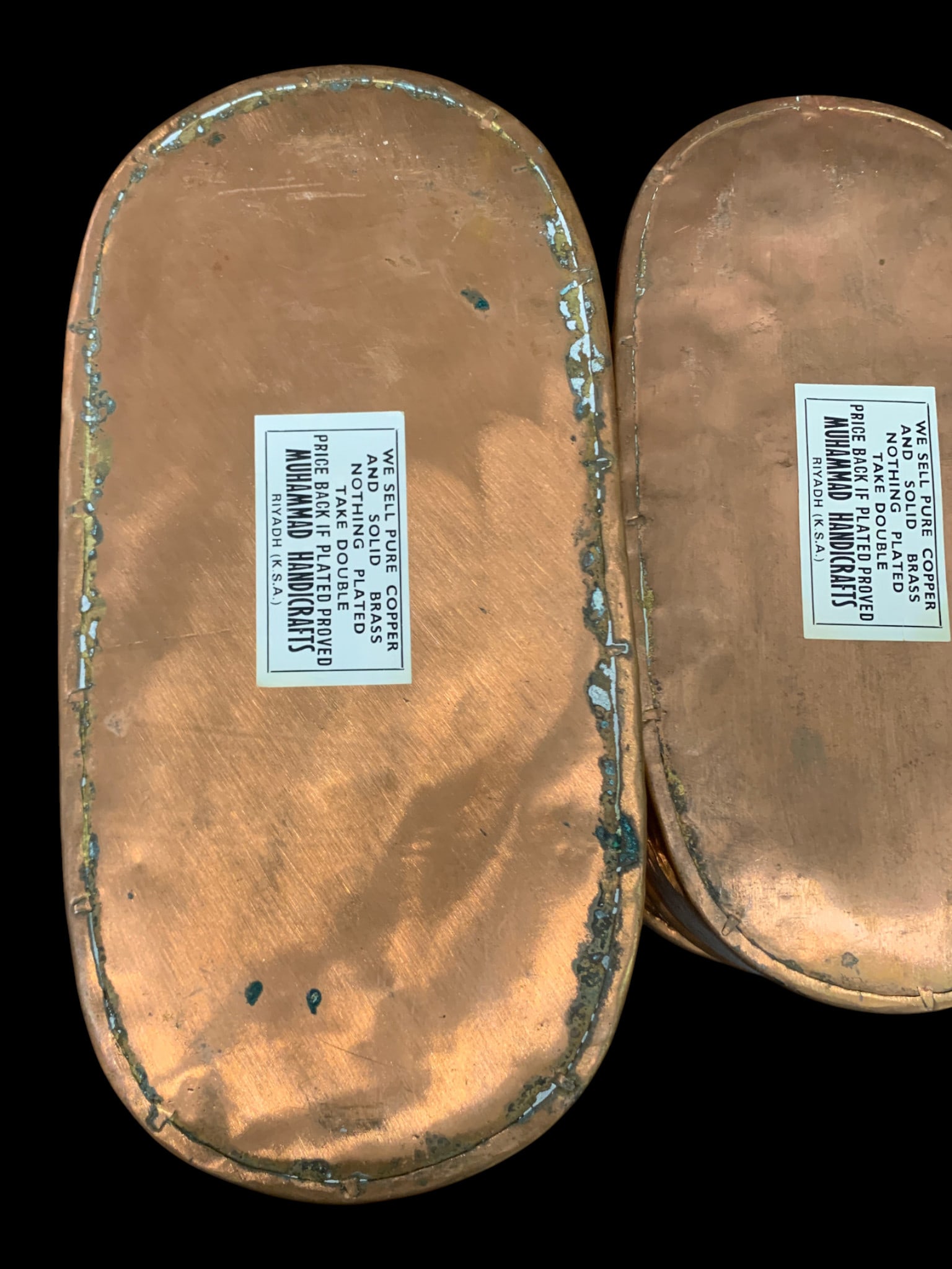 3 Vintage Copper Trough Pots - 7
