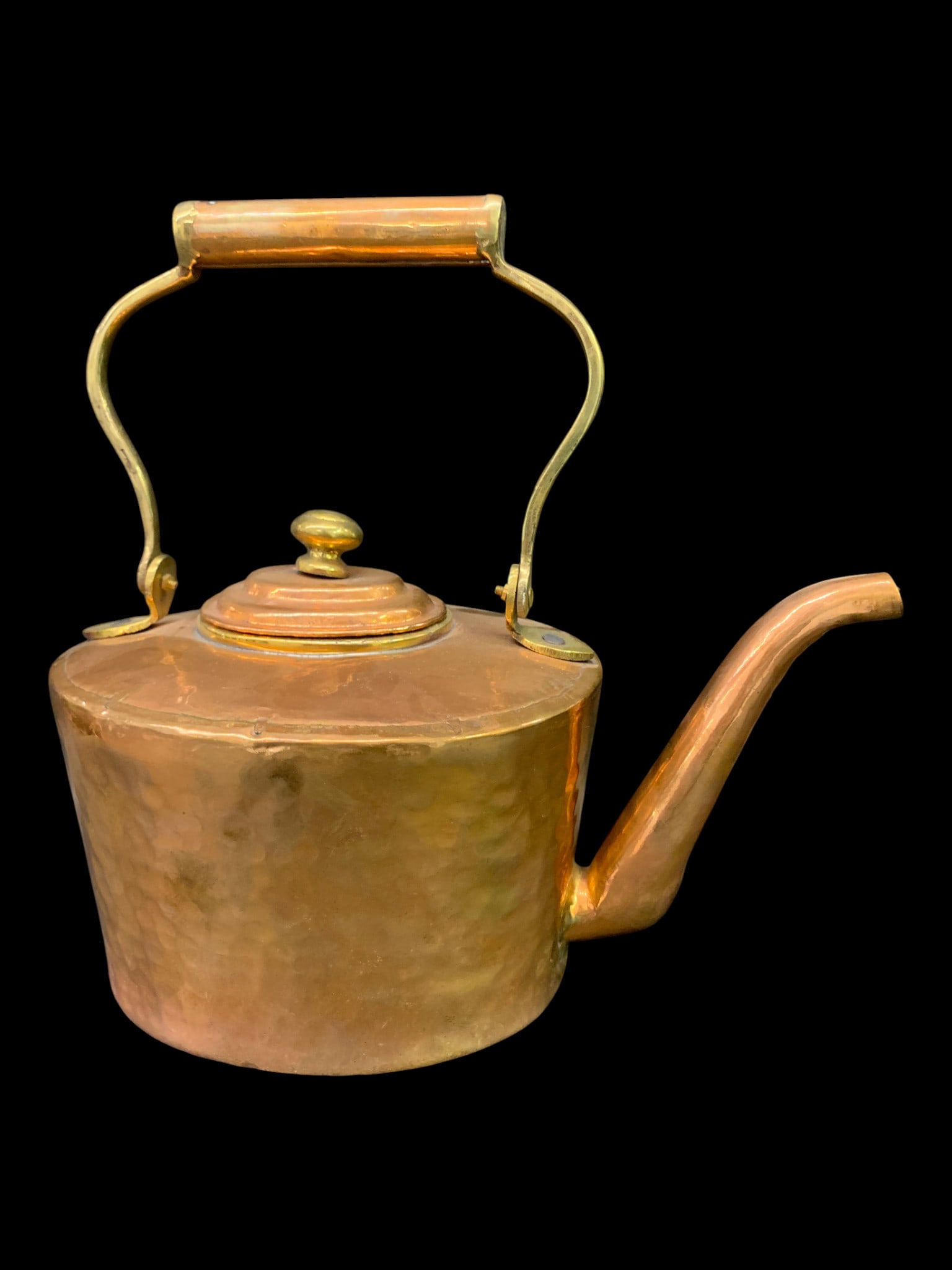 Vintage Copper Tea Kettle: Vintage Copper Tea Kettlle6 1/2" Tall - 11: Long