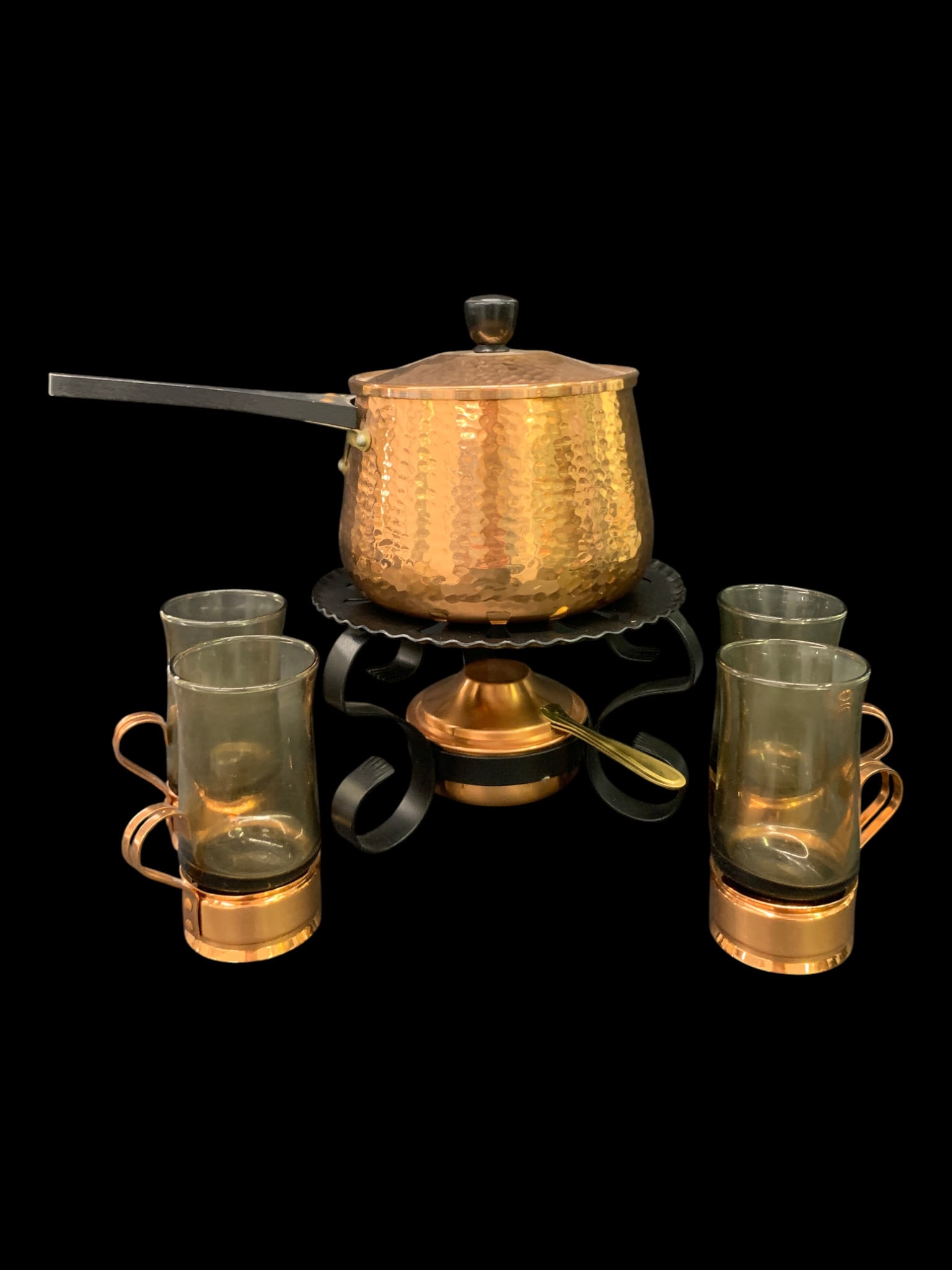 Handcrafted Hammered Copper Beverage Set (1 of 8)