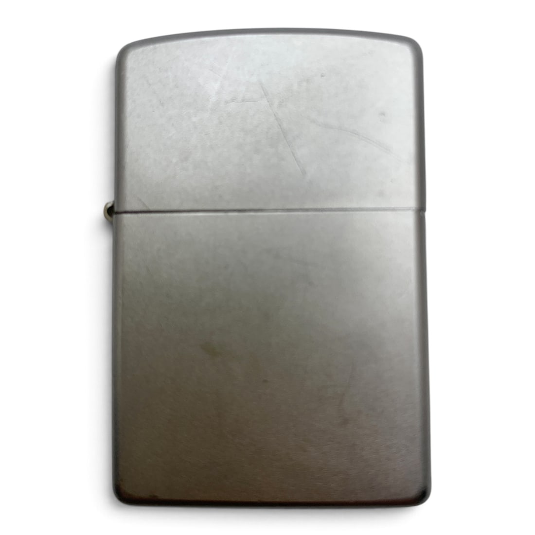 Vintage Zippo Silver Tone Lighter: Vintage Zippo Silver Tone Lighter In A Plastic Case