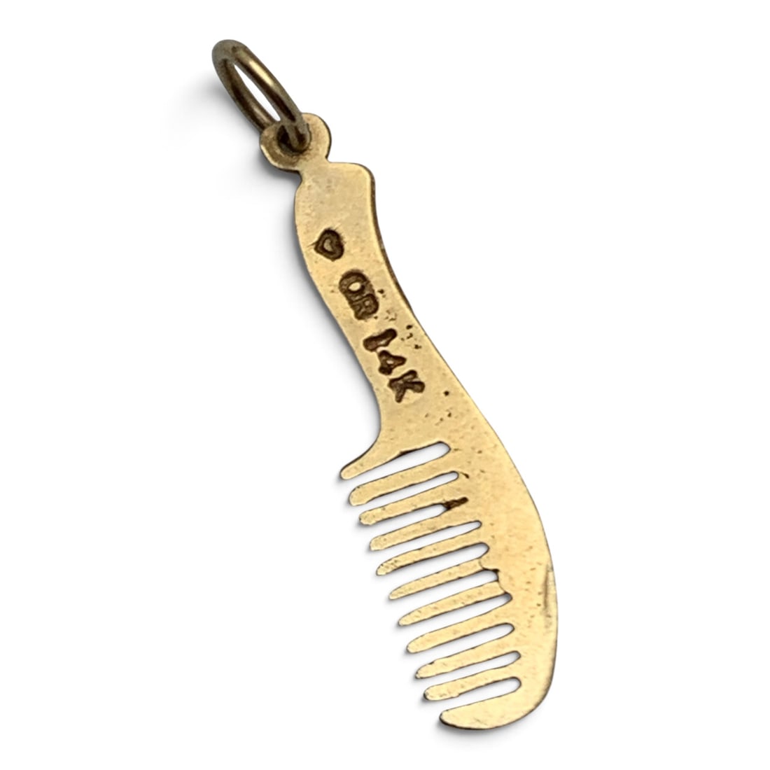 14k Yellow Gold Comb Charm - 3