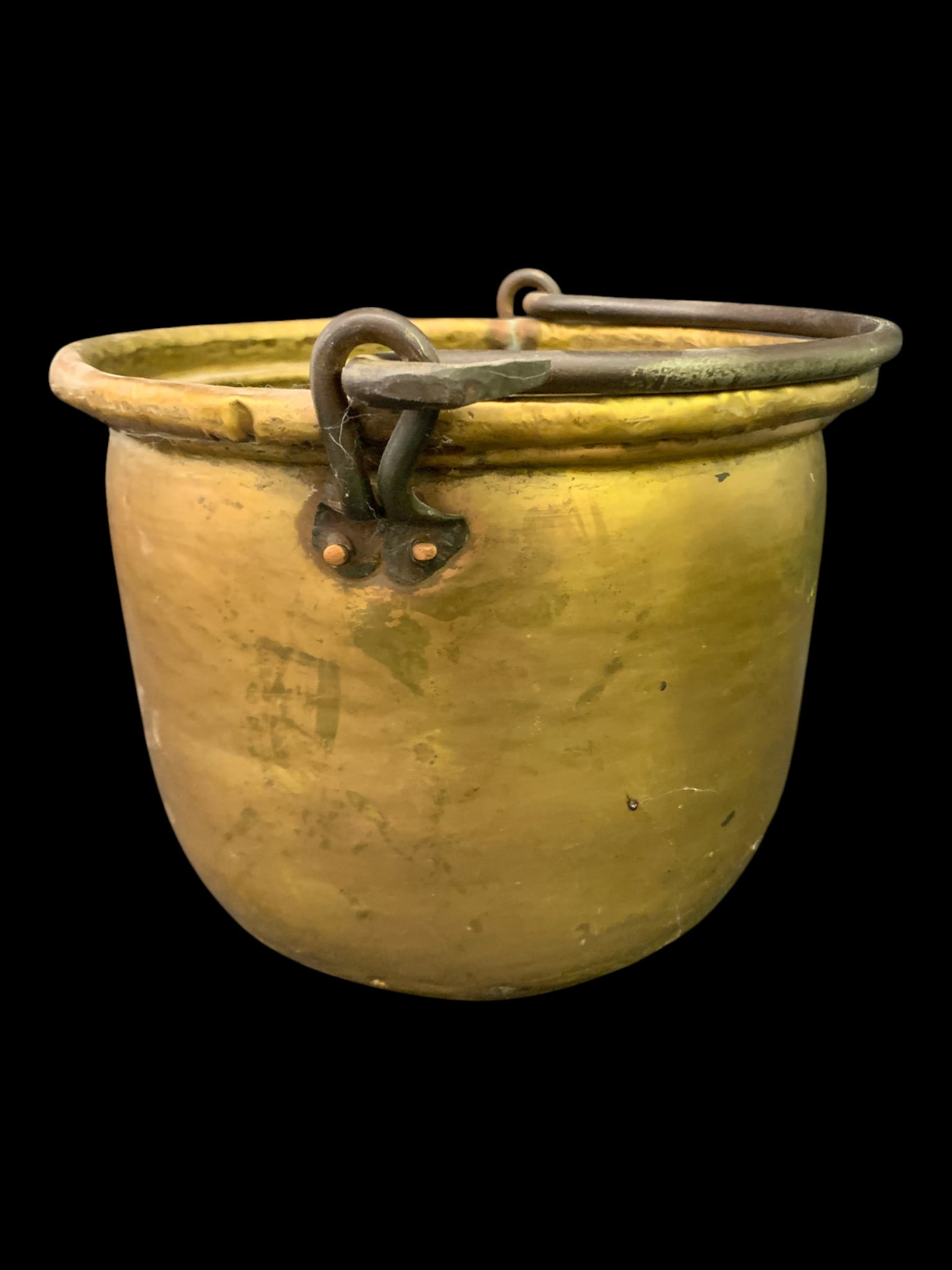 Antique Brass Pot - 3