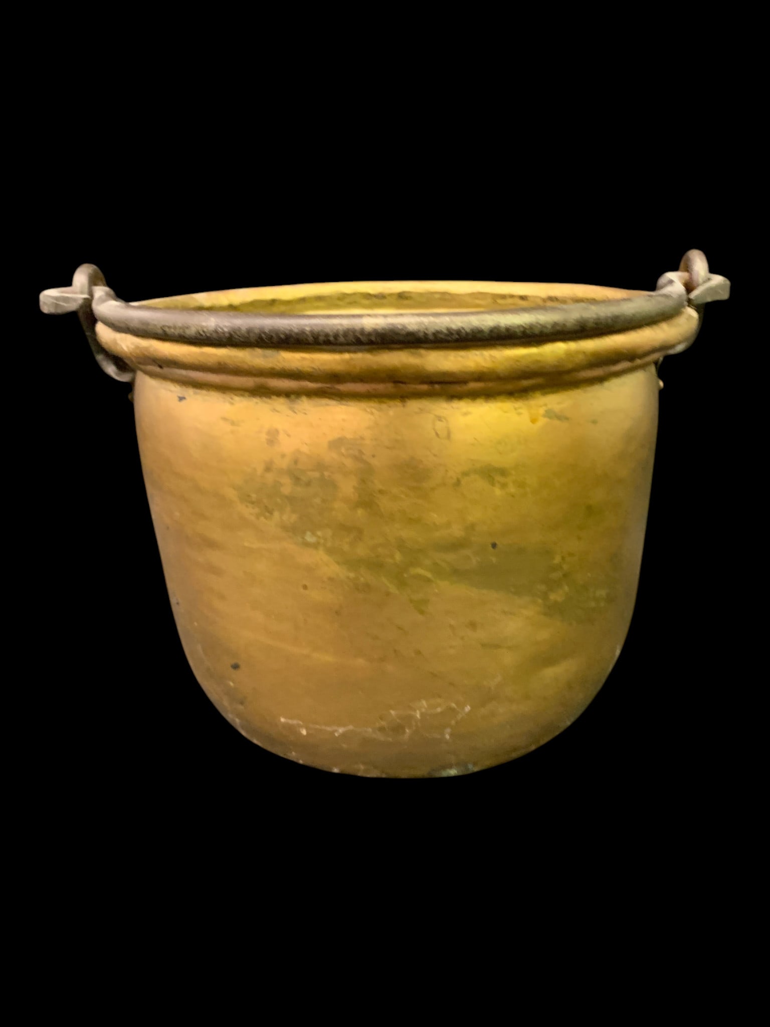 Antique Brass Pot - 4