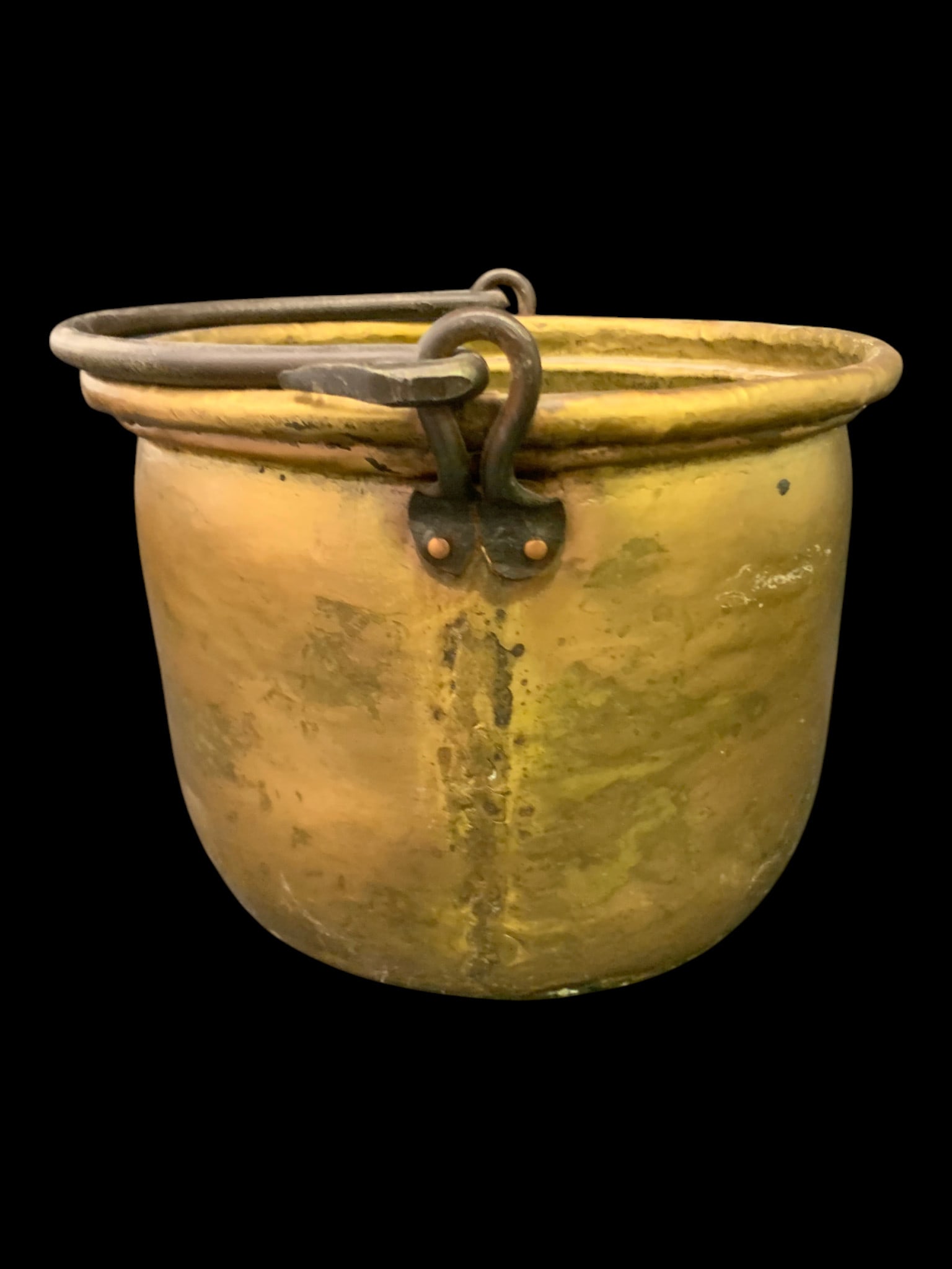 Antique Brass Pot - 5