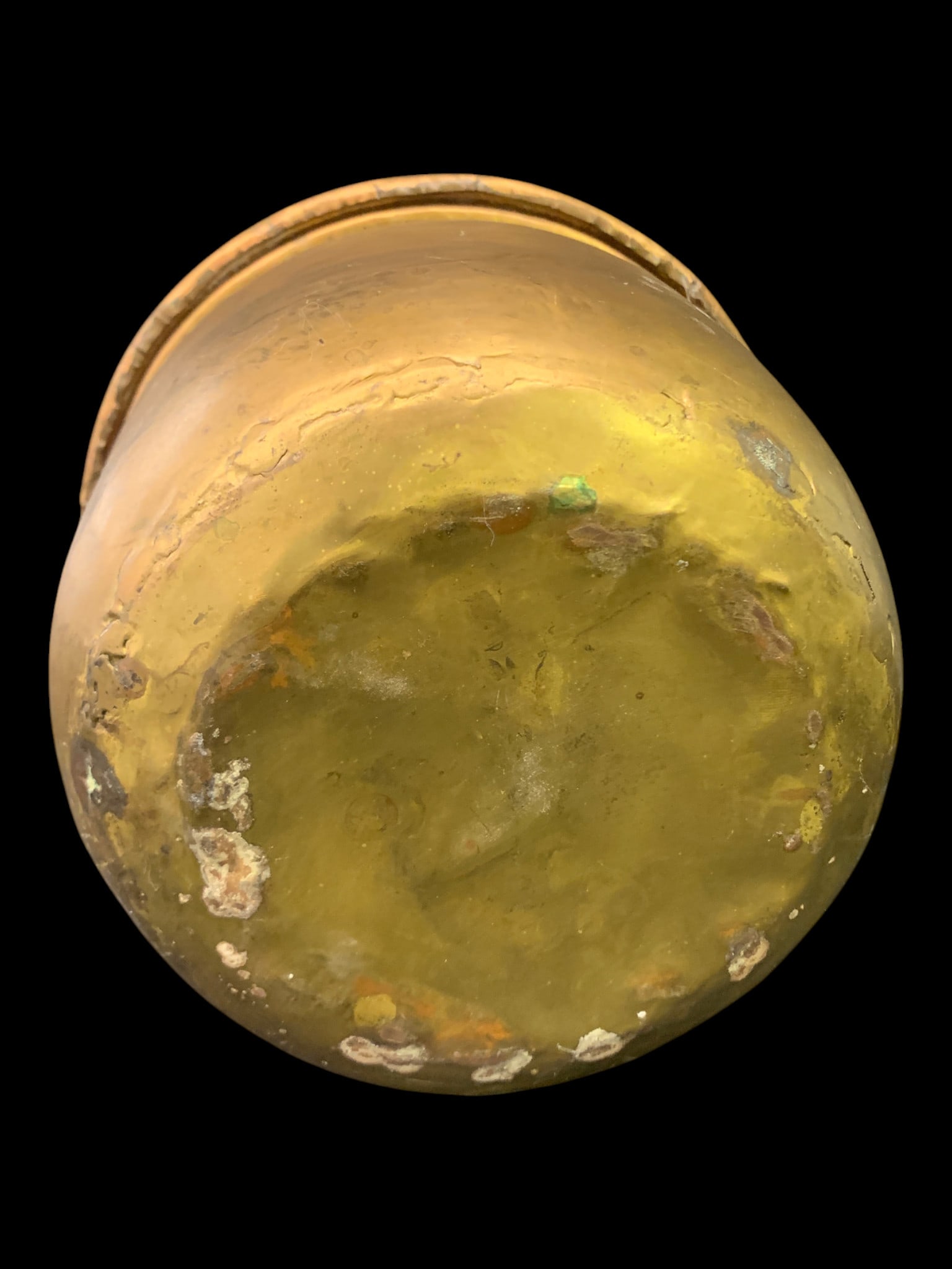 Antique Brass Pot - 7