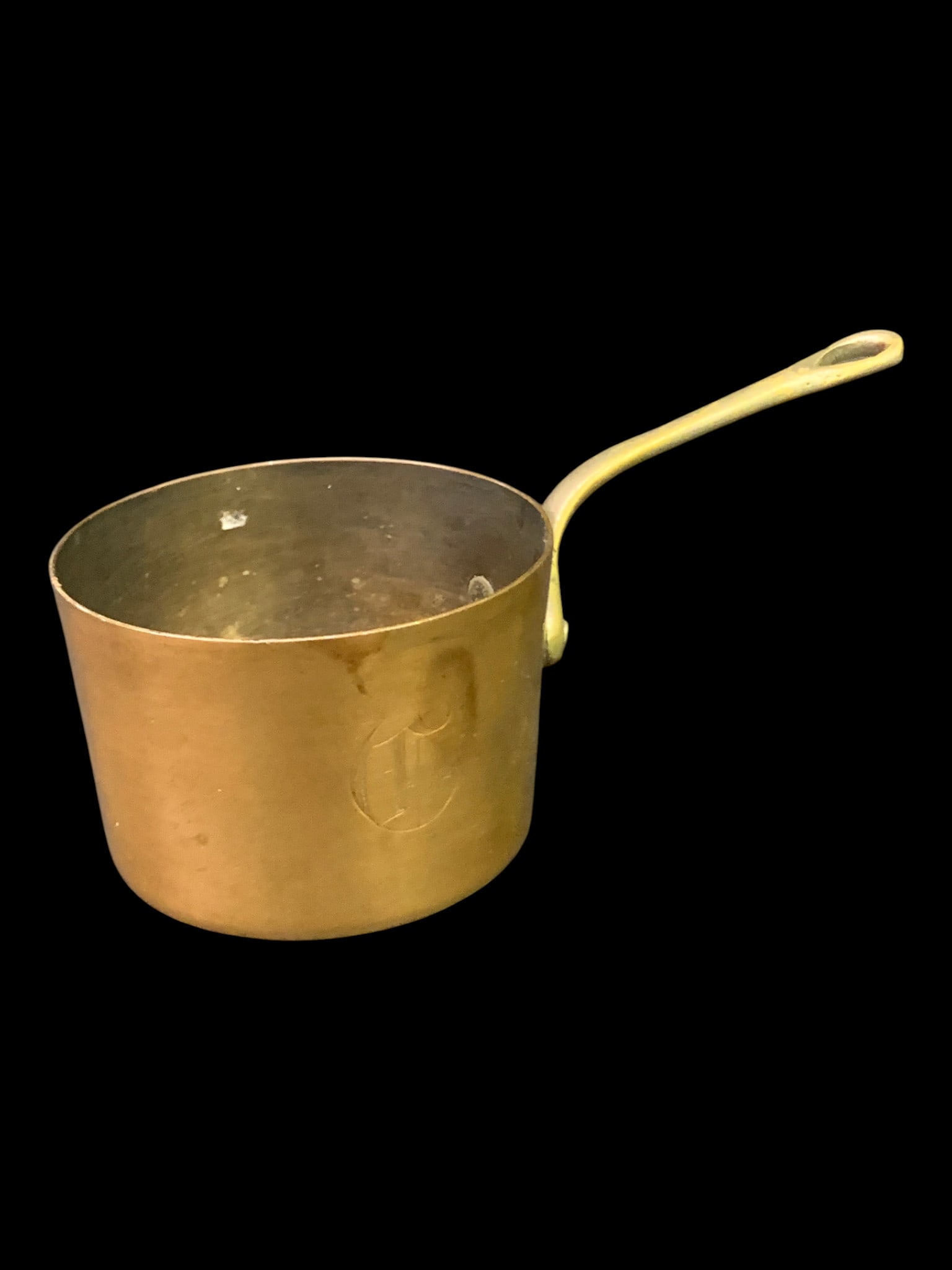 Jos. Heinrichs Bronze & Sterling Warming Pot: Jos. Heinrichs Pairs+new York Bronze & Sterling Silver Warming Pot Marked On Bottom: Jos Heinrichs, Paris+new York, Pure Bronze, Sterling Silver5 3/8" Long