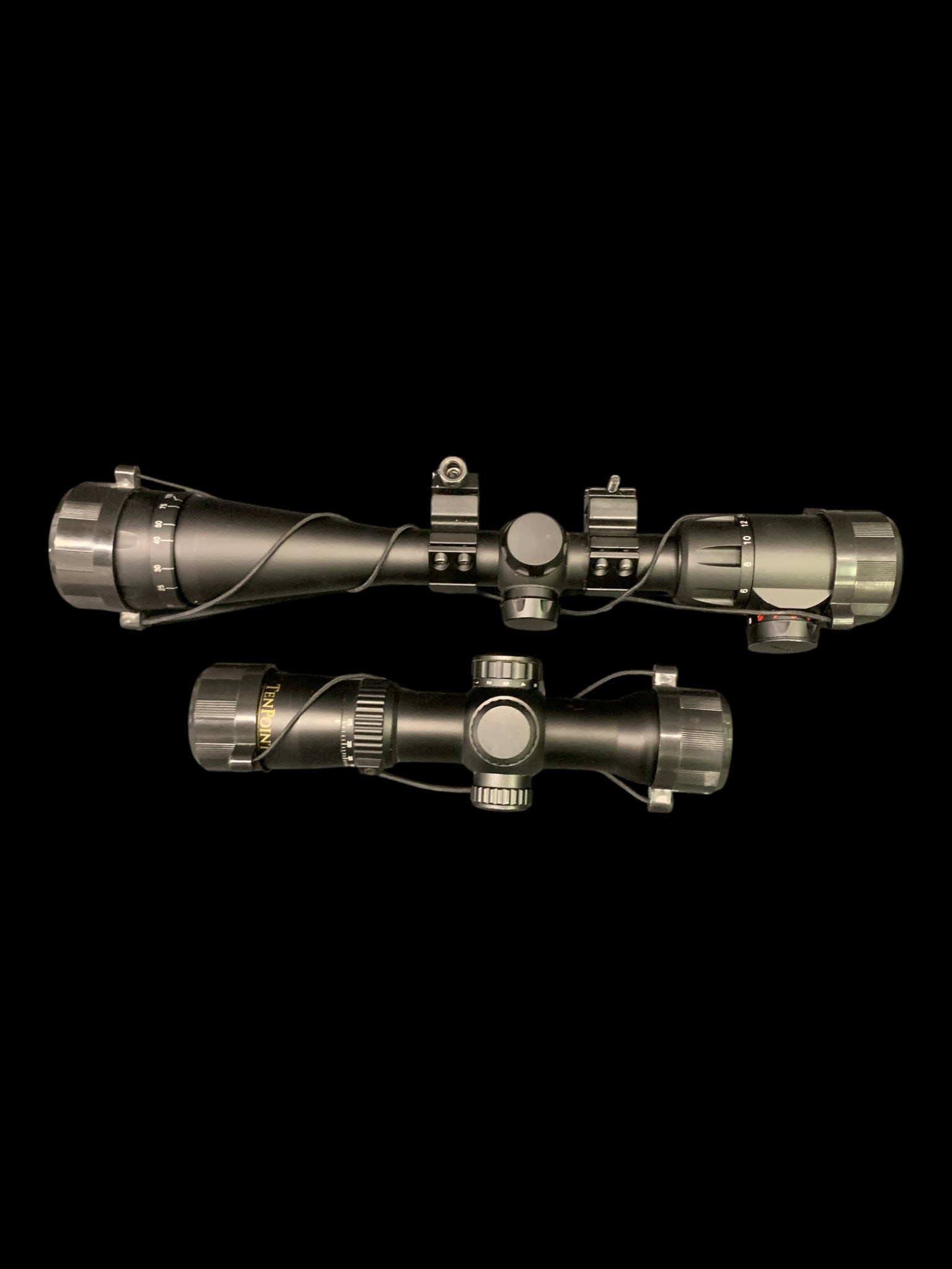 2 Matte Black Tactical Rifle Scopes: 2 Matte Black Tactical Rifle Scopes8 1/2" & 14" Long