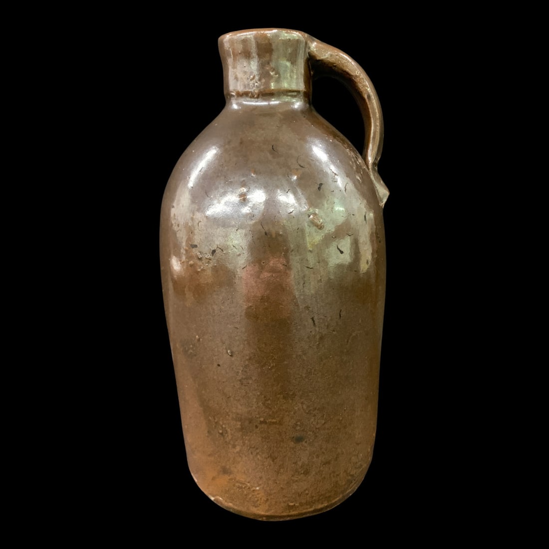 Antique American Stoneware Jug: Antique American Stoneware Jug Featuring A Dark Glaze8 3/8" Tall