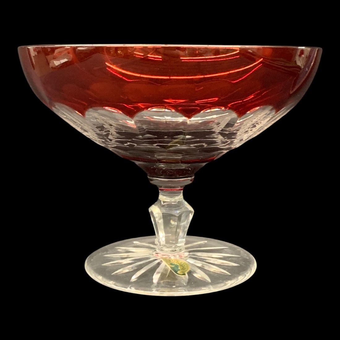 Waterford Crystal "simple Red" Footed Compote Bowl (1 of 9)