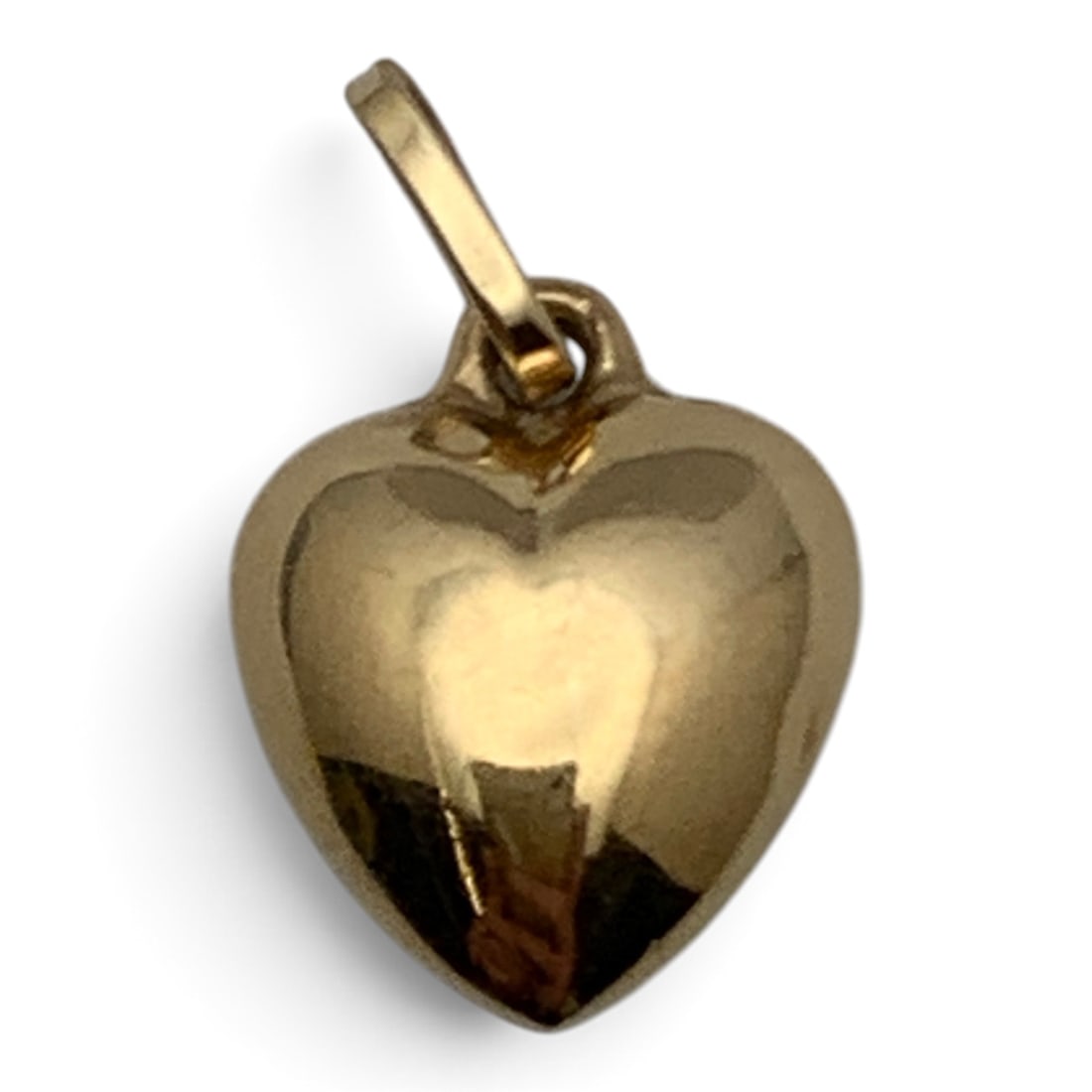 14k Yellow Gold Heart Pendant: 14k Yellow Gold Heart Pendant Marked: 14k - 5/8" Long - 0.2 Dwt