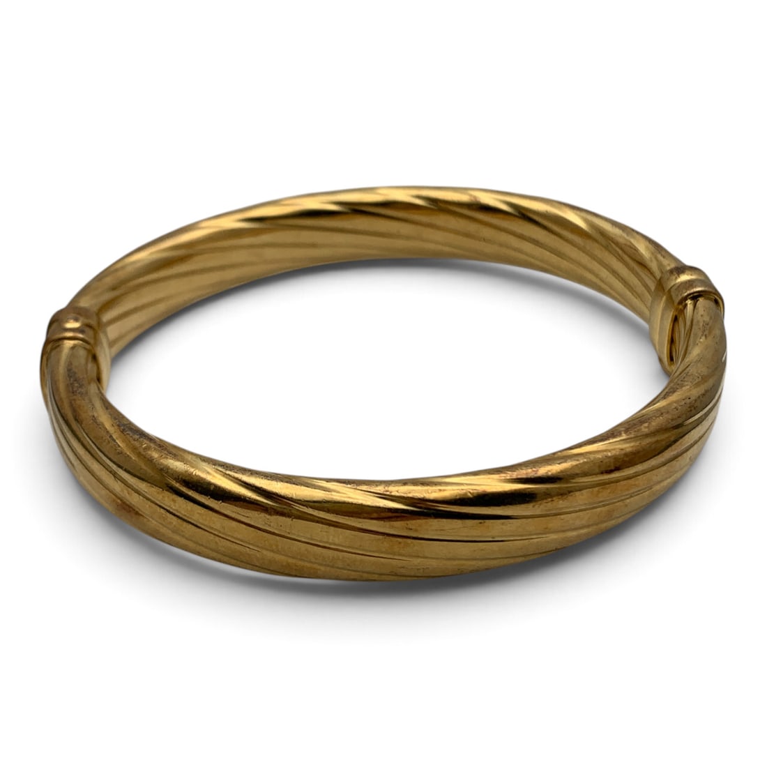 Sterling Silver Gold Tone Hinge Bracelet: Sterling Silver Gold Tone Italian Hinge BraceletMarked: 925 - 2 1/2" Inside Width - 25.3 Grams