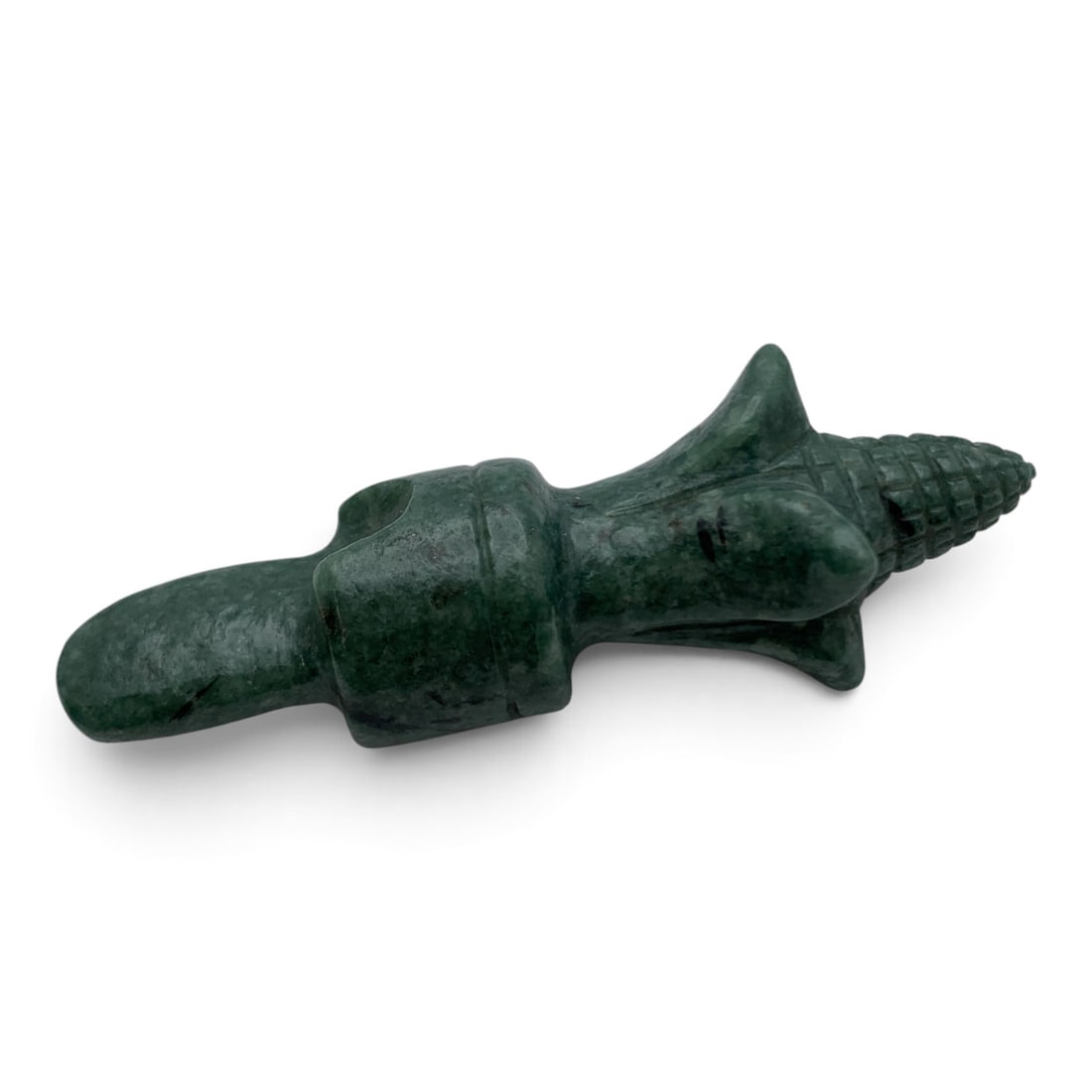 Carved Green Hard Stone Item - 4