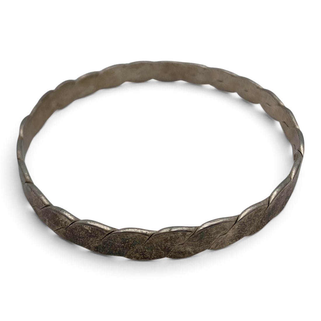 Vintage Sterling Silver Bangle Bracelet - 2