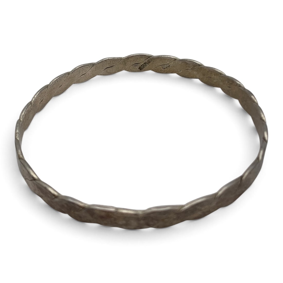 Vintage Sterling Silver Bangle Bracelet - 5