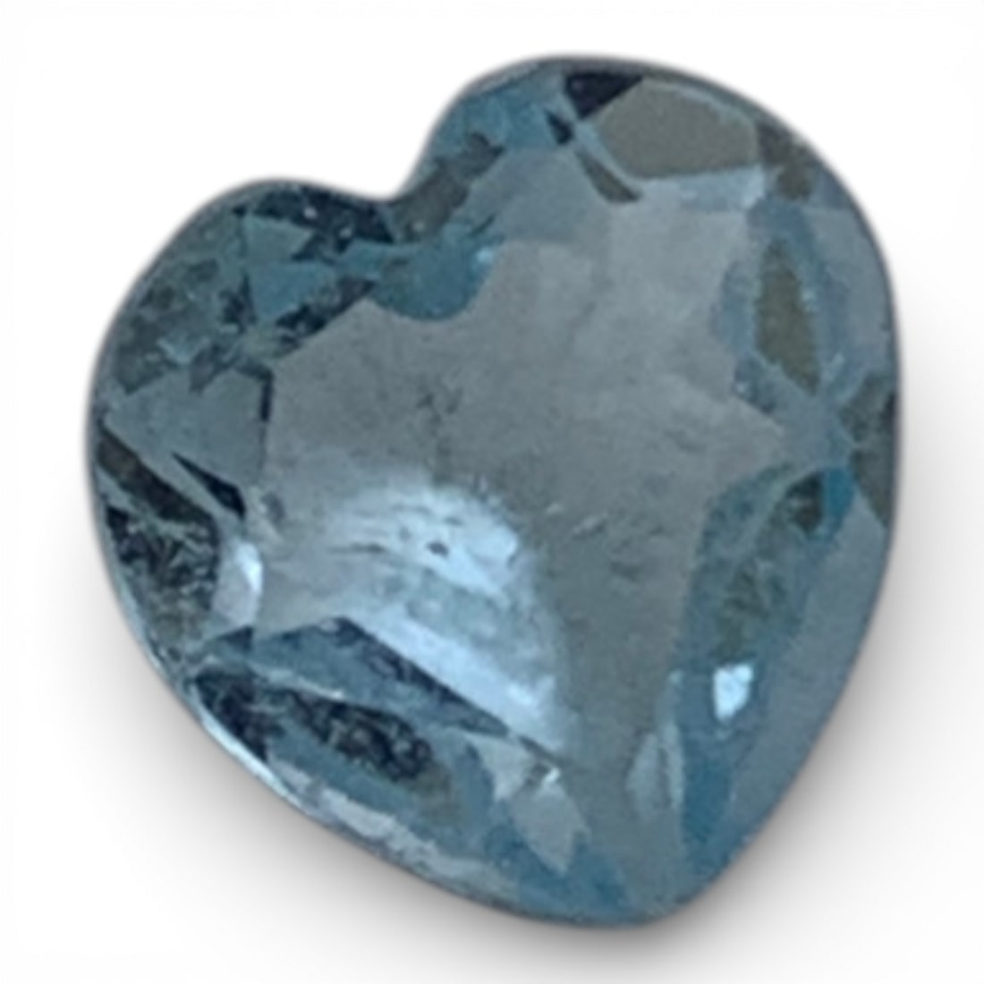 Faceted Clear Blue Heart Topaz Gemstone: 5x5.5mm Gemstones Tested With Presidium Gem Tester Il - Berners Does Not Guarantee Authenticity Of Gemstones