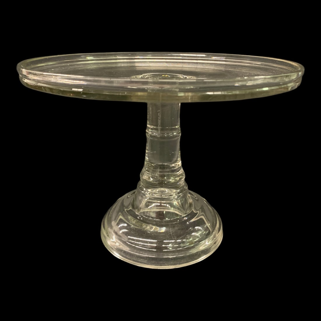 Glass Footed Cake Stand: Clear Glass Footed Cake Stand6 1/2" Tall