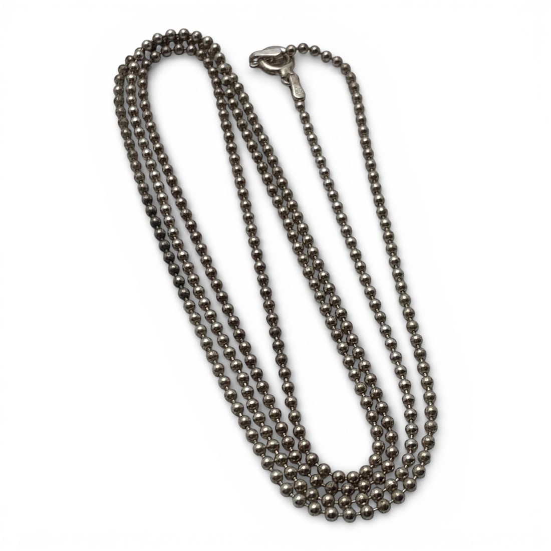 Sterling Silver Necklace: Marked 925 - 30" Long - 7.3 Grams